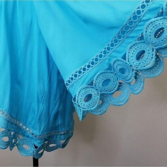 Ramy Brook Boho Beach Turquoise Blue Oversized Top Size Extra Small New - Picture 8 of 15